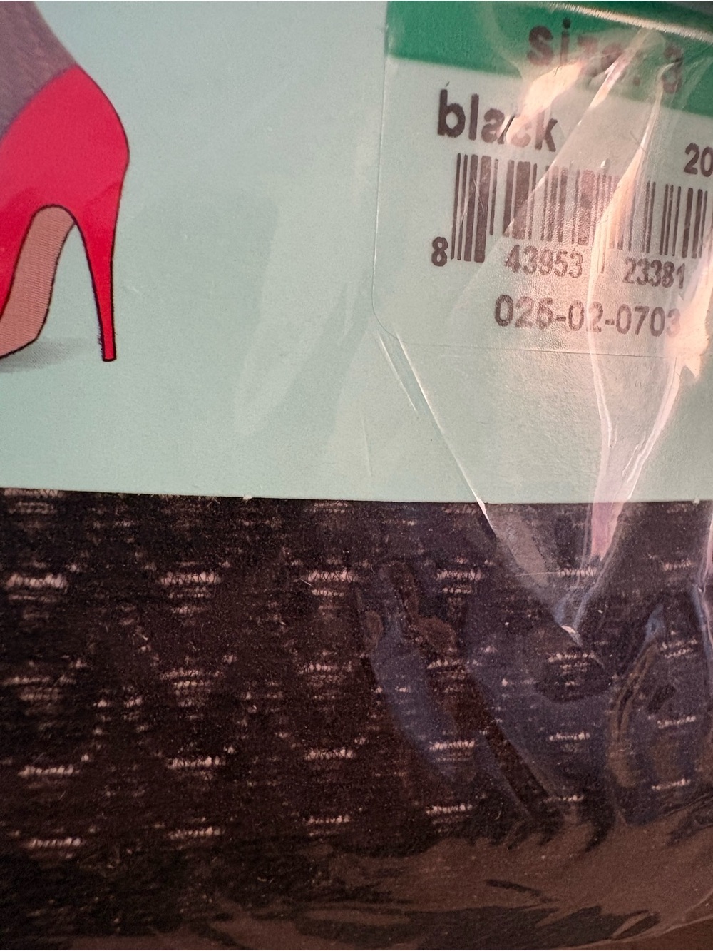 Classic Black Wishbone Sheer Shaping Tights Assets by Spanx Sz 3 - Picture 4 of 4